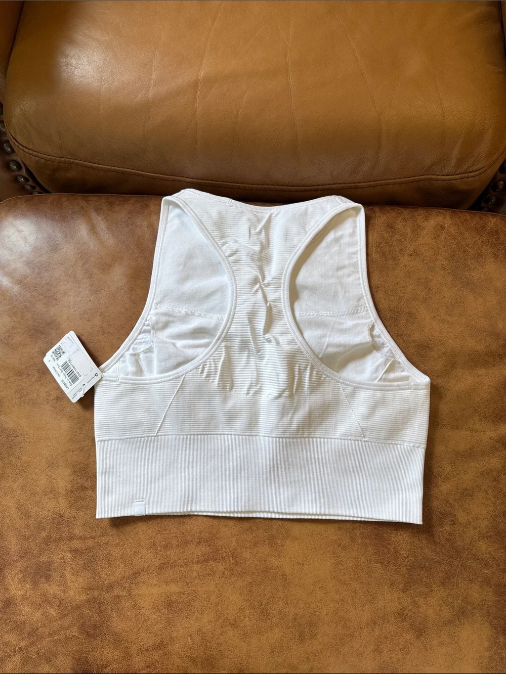 NWT Lululemon Ebb to Train Sports Bra Sun Sz 8 C/D Cup White Neutral Staple Item